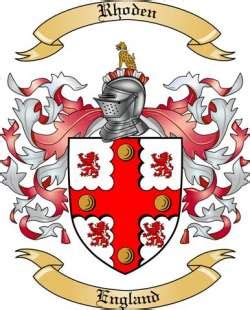 Rhoden Family Crest from England by The Tree Maker