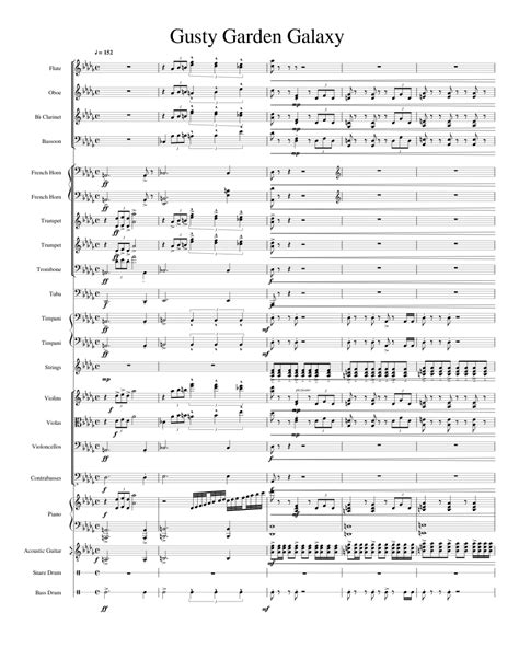 Gusty Garden Galaxy Sheet music for Piano, Trombone, Flute, Clarinet ...