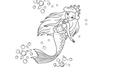 Free Printable Princess Mermaid Coloring Pages - Dresses and Dinosaurs