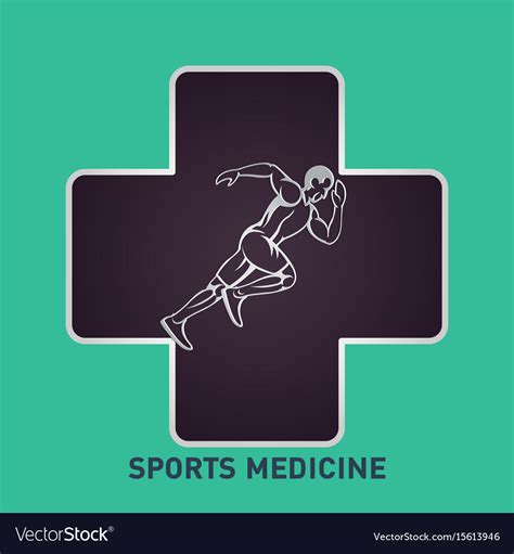 Sports medicine logo icon design Royalty Free Vector Image