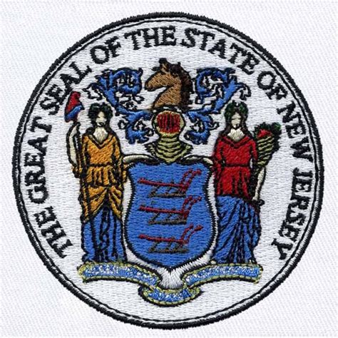 New Jersey State Seal Embroidery Design | AnnTheGran