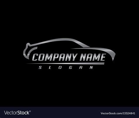 Car logo 2 black background Royalty Free Vector Image