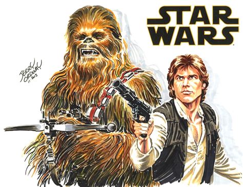 Han Solo and Chewbacca by Jerry Ordway