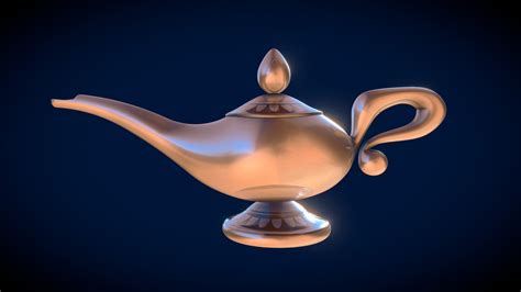 Aladdin "Genie Lamp" cartoon (1992) - Buy Royalty Free 3D model by ...