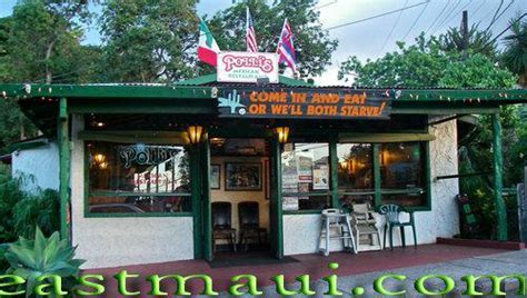 Makawao Town, Maui HI - Upcountry Maui - Polli's Mexican Restaurant