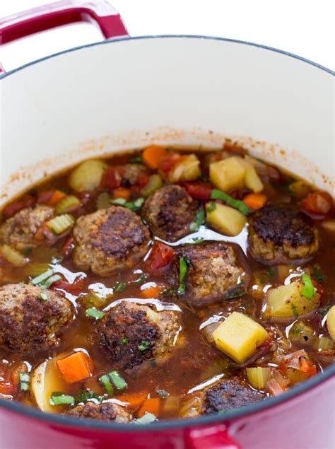 Italian Meatball and Potato Soup – Honest Cooking