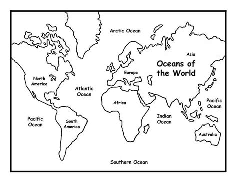 Oceans of the World Coloring Page