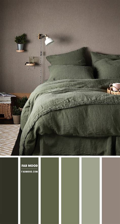 Olive green bedroom color scheme