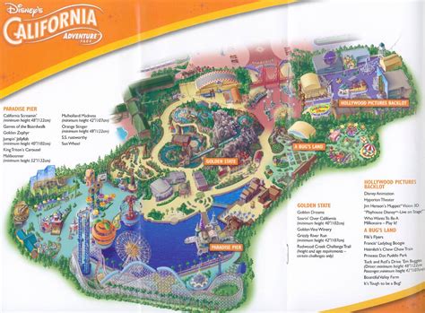 Theme Park Brochures Disney's California Adventure Map 2003 - Theme Park Brochures