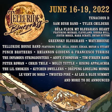 Telluride Bluegrass Festival 2023 | Lineup, Tickets and Info