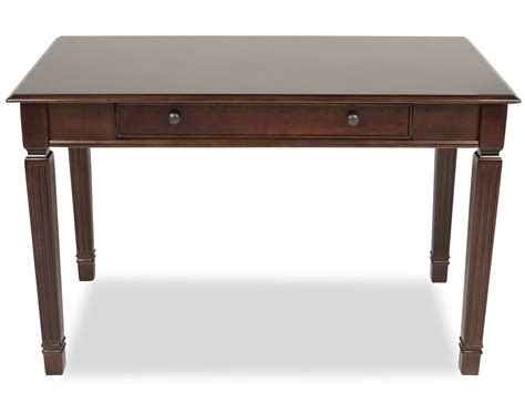 48" Traditional One-Drawer Desk in Brown | Mathis Brothers Furniture