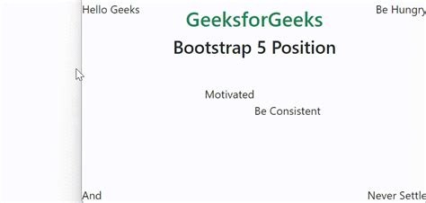 Bootstrap 5 Position - GeeksforGeeks