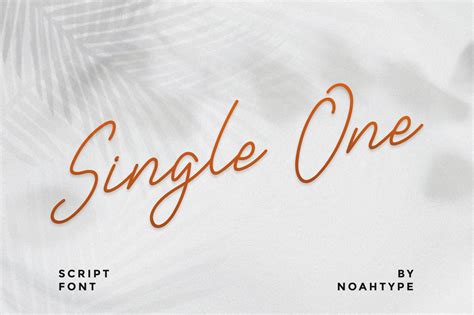 Single One Font - NoahType Studio