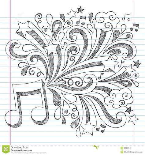 Cute Music Notes Drawing