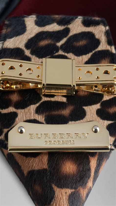 Burberry Animal Print Bow Detail Wedges | Lyst