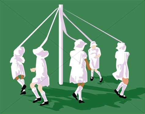 Maypole Dance | Children's Church Clipart