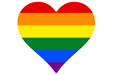 rainbow flag in heart shape - PNG & JPG