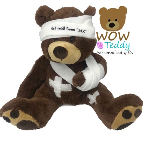 Personalised Get well soon Teddy Bear Broken Arm | Wow Teddy