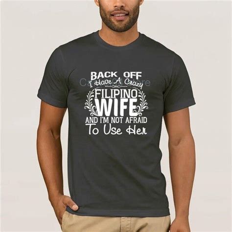 Printed Mens Tee Shirt 2020 FILIPINO WIFE PHILIPPINES FLAG SLOGAN JOKE T-SHIRTS Coton T Shirt ...