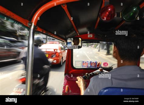 Ride on a Tuk Tuk, Rickshaw, Bangkok, Thailand Stock Photo - Alamy