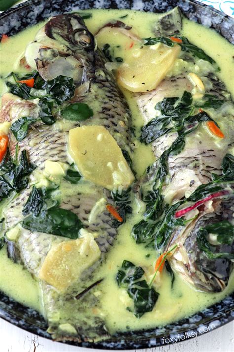 Ginataang Tilapia (Tilipia in Spicy Coconut Milk) |Foxy Folksy