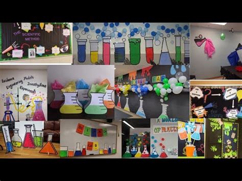 chemistry lab decoration ideas for school|new school softboard and ...