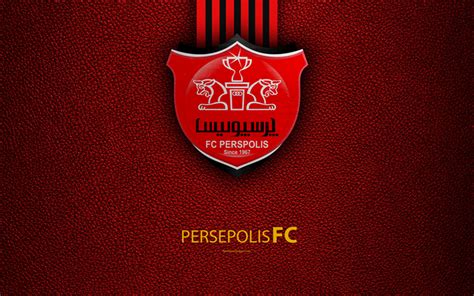 Download wallpapers Persepolis FC, 4k, logo, red leather texture ...