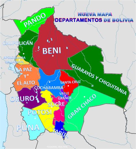 SENTIMIENTOS FEDERALISTAS EN BOLIVIA: BOLIVIA 15 DEPARTAMENTOS