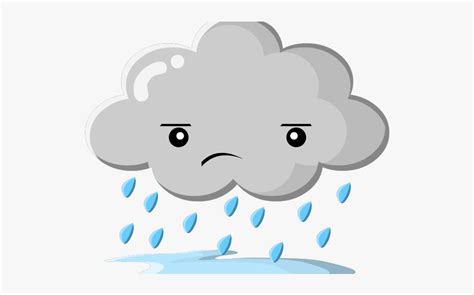 Sad Rain Cloud Cartoon , Free Transparent Clipart - ClipartKey