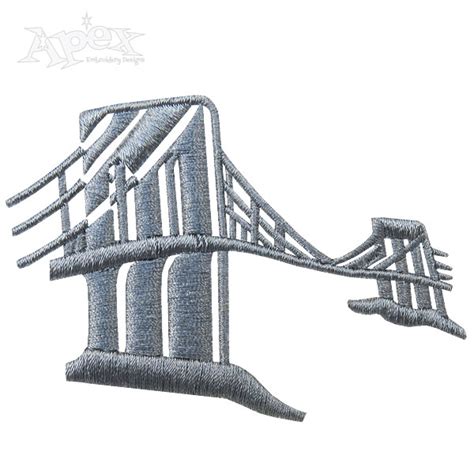 Brooklyn Bridge Embroidery Design | Apex Monogram Designs & Fonts