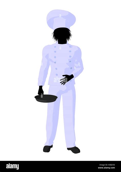 Male Chef Art Illustration Silhouette Stock Photo - Alamy