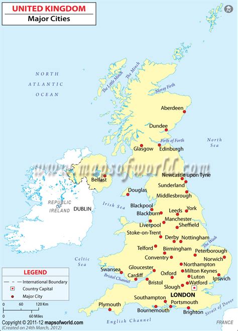 Map of UK Cities | Map of Britain Cities