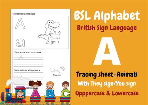 BSL Alphabet Letter a Tracing Worksheet Graphic by RimzStudio ...