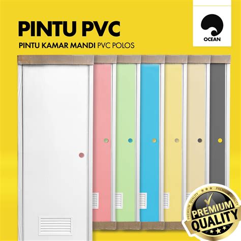 Jual PINTU KAMAR MANDI / PINTU PVC POLOS WARNA | 1 SET - OCEAN | Shopee Indonesia