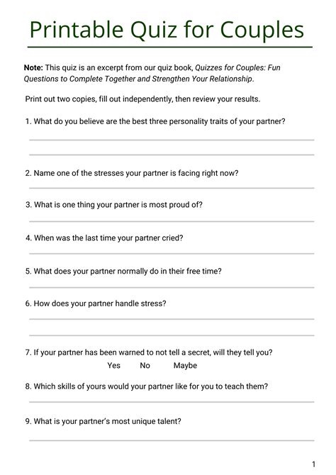 Quizzes for Couples to Take Together: Have Fun, Connect, and Strengthen Your Relationship ...