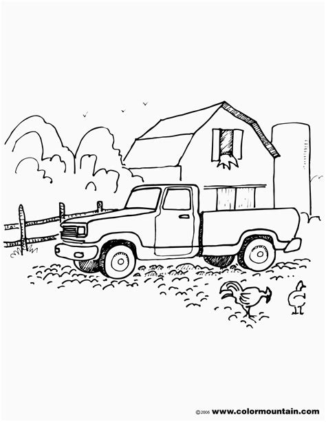 Old Farm Truck Coloring Page Coloring Pages