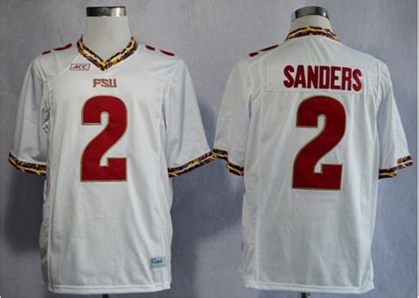 Men's Florida State Seminoles 2 Deion Sanders FSU college Jersey white