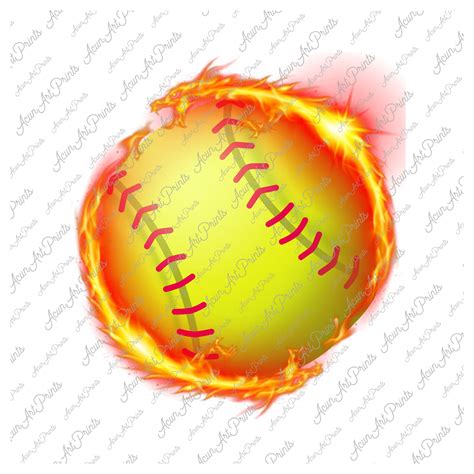 Rocfk And Fire Softball Clipart