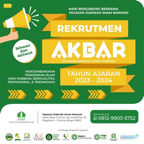 🔰 REKRUTMEN AKBAR YAYASAN DAKWAH IMAM NAWAWI TAHUN AJARAN 2023/2024🔰 ...