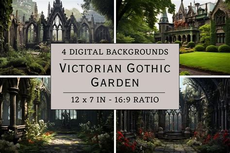 Victorian Gothic Garden Graphic by Juniper Moon · Creative Fabrica