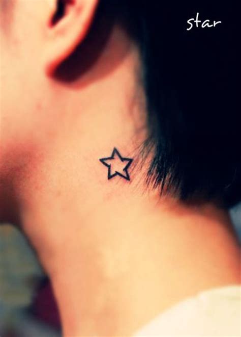 49 Nice Star Neck Tattoos