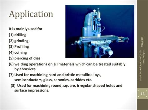 Ultrasonic machining