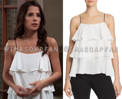 Sam McCall's Tiered White Camisole - General Hospital, Season 56, Episode 09/14/18 - imasoapfan ...