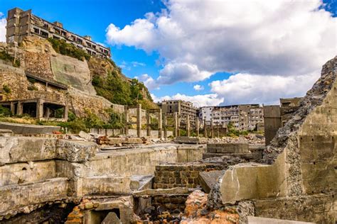 Gunkanjima stock photo. Image of japan, water, ghosttown - 32444328