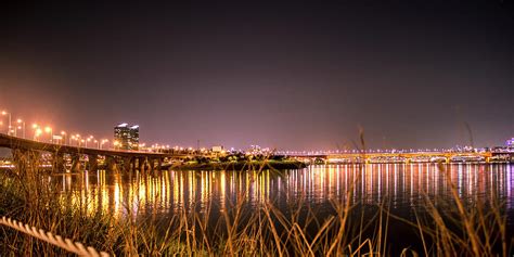 Seongsu Bridge Night View At Han River Photograph by Shene