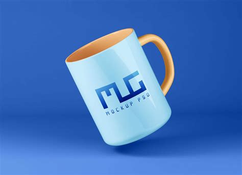 Free Floating Coffee Mug Mockup PSD - Good Mockups