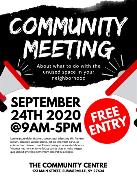 Modèle Community Meeting Flyer | PosterMyWall