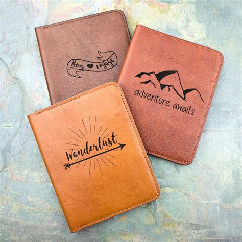 Personalized Leather Passport Holder - Danique Jewelry