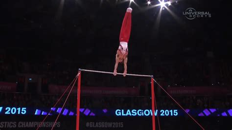 Uchimura becomes World Champ in Horizontal Bars- Universal Sports - YouTube