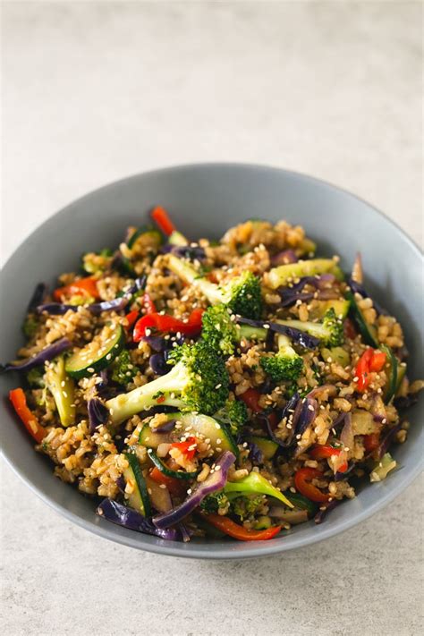 Brown Rice Stir-Fry with Vegetables - Simple Vegan Blog